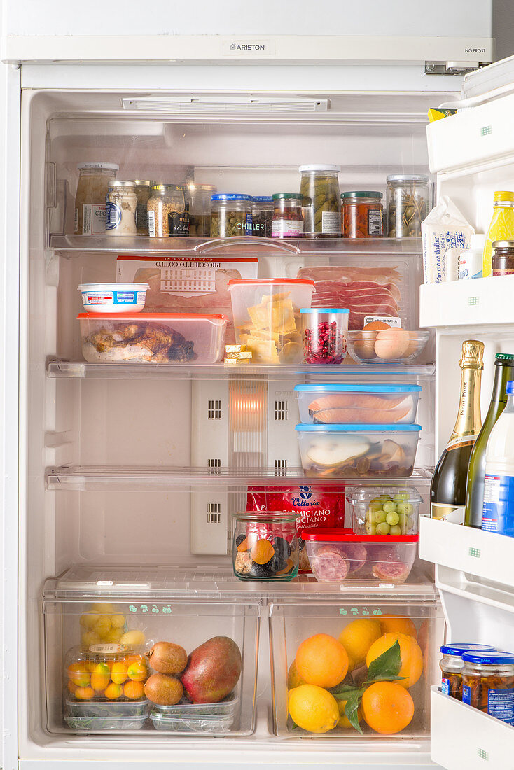 Gut gefüllter Kühlschrank