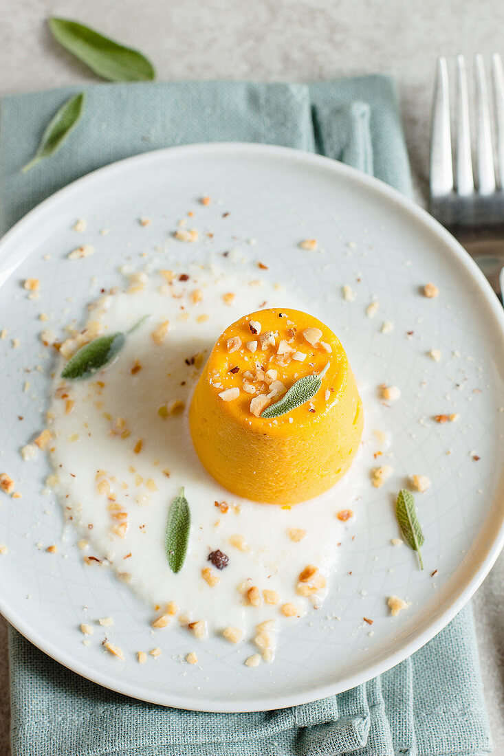 Carrot and sage souffle