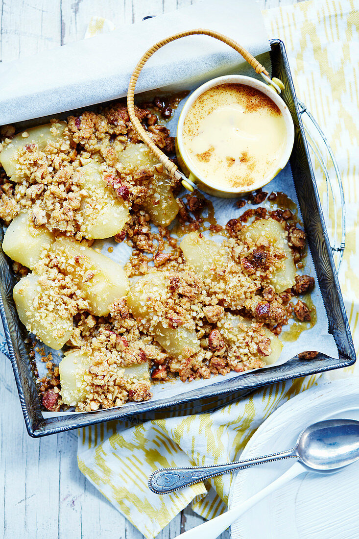 Baked Pears with Pecan Quinoa