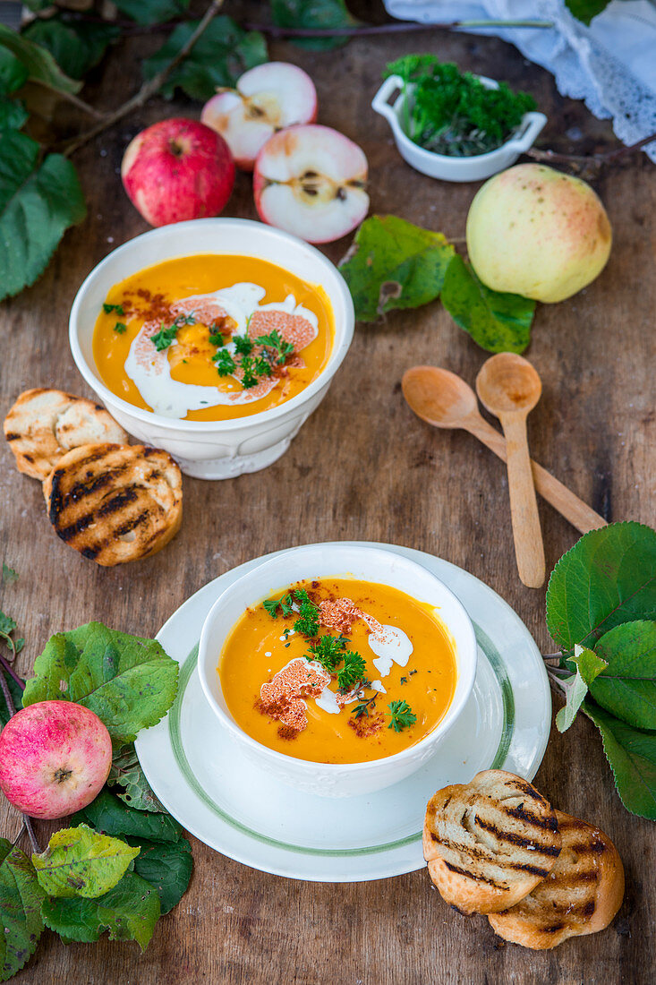 Pumpkin and apple soup