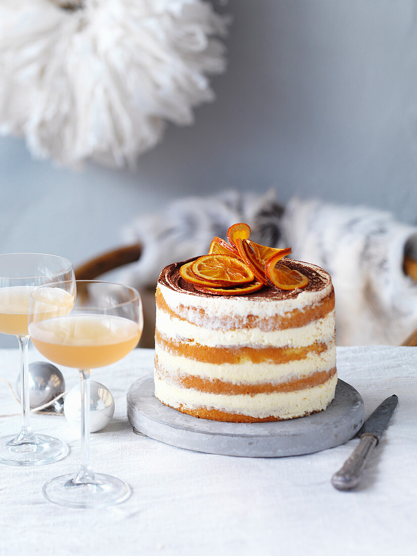 Orange Tiramisu Cake