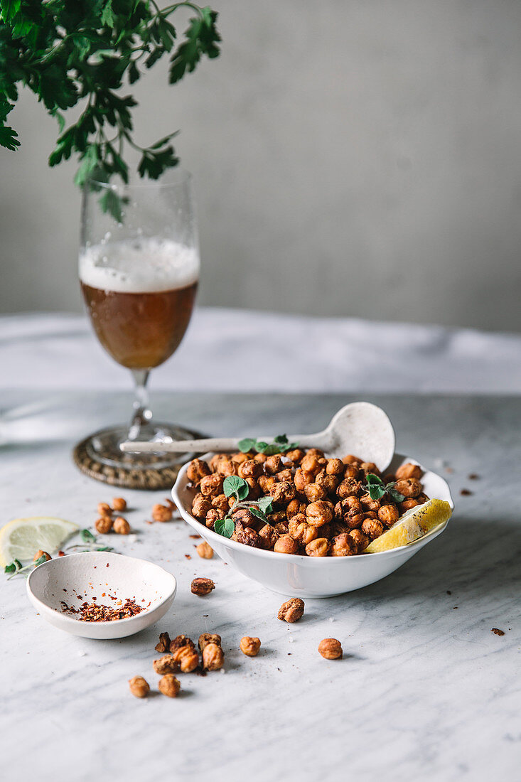 Baked spicy chickpeas