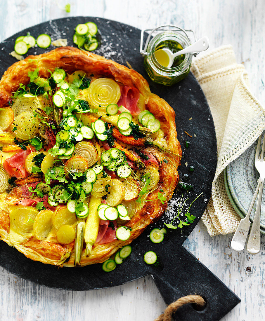 Vegetable and Sour Cream Tart