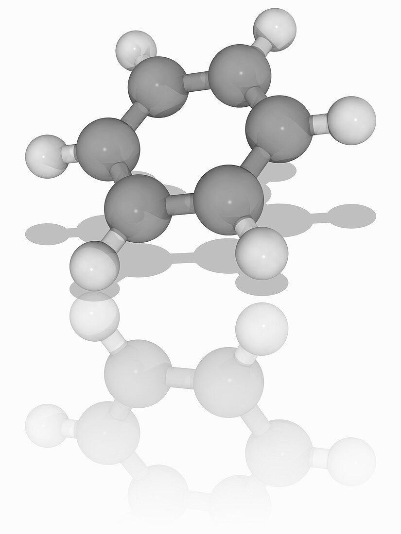Benzene organic compound molecule