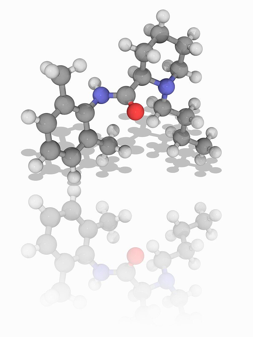 Bupivacaine drug molecule