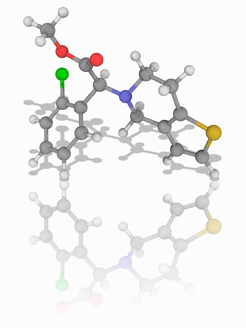 Clopidogrel drug molecule