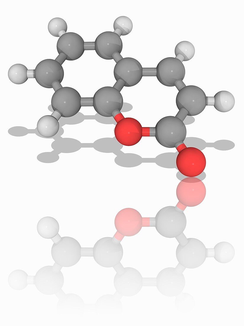 Coumarin organic compound molecule