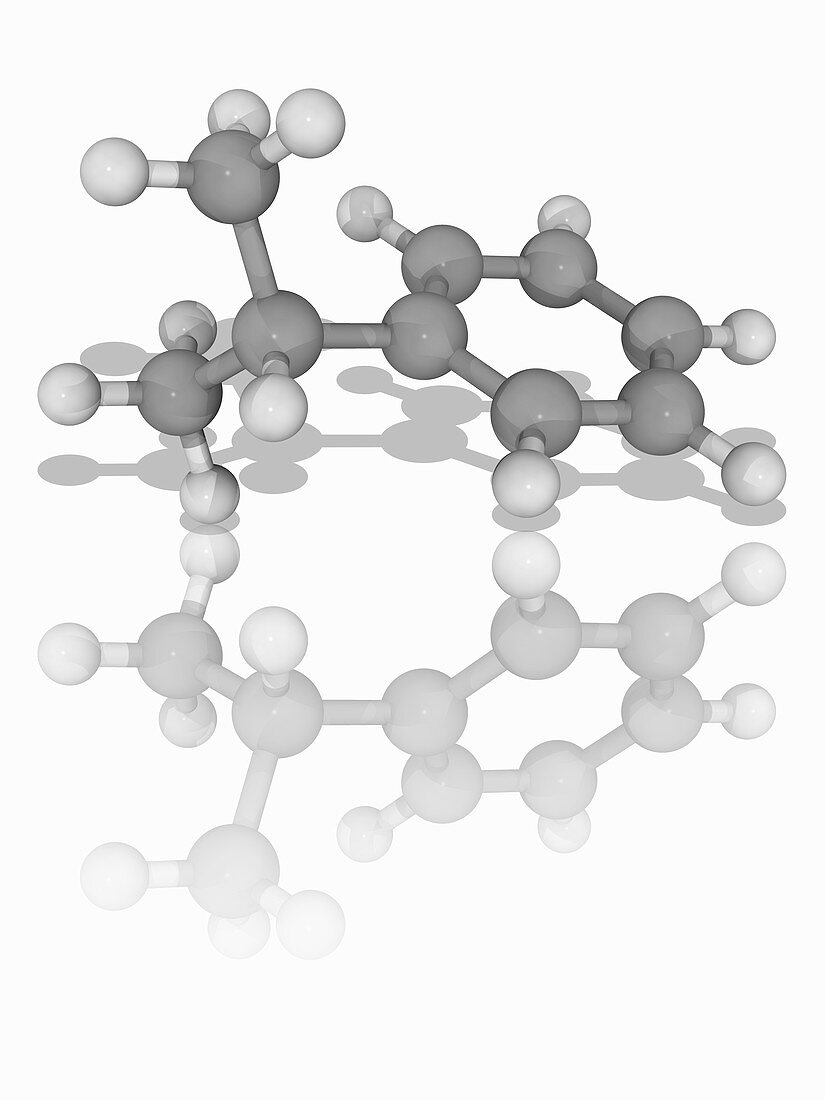 Cumene (isopropylbenzene) molecule