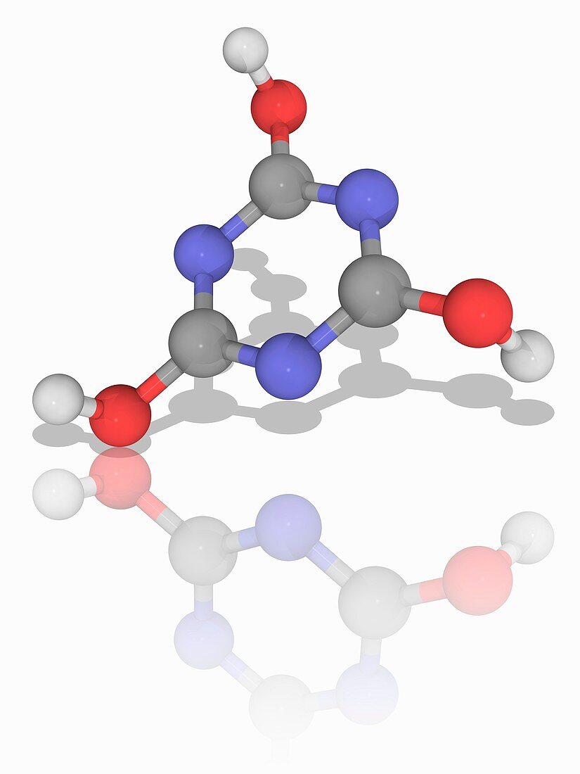 Cyanuric acid organic compound molecule