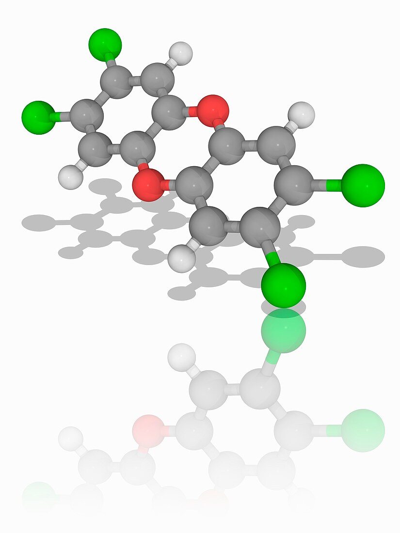 TCDD dioxin molecule