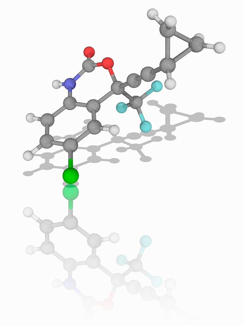 Efavirenz drug molecule