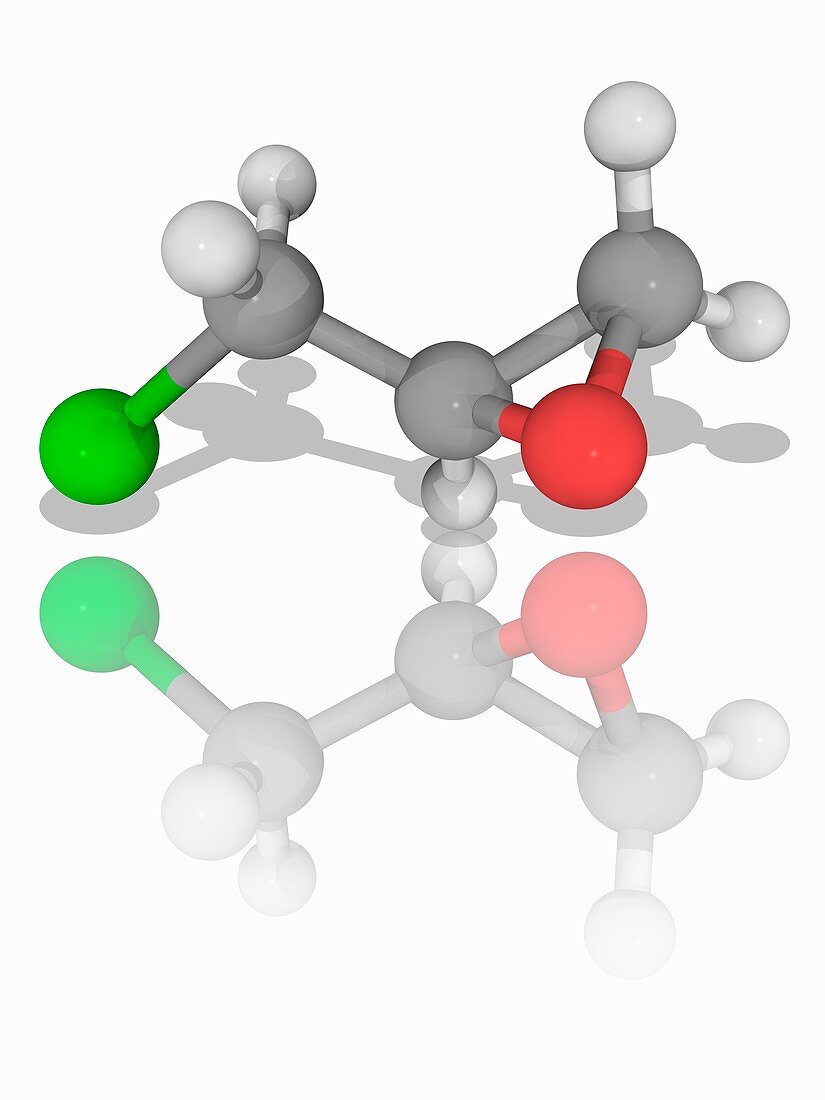 Epichlorohydrin organic compound molecule