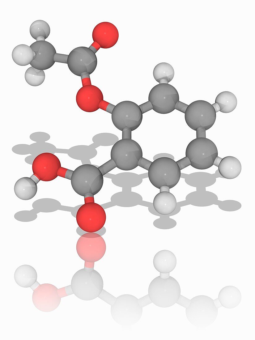Aspirin drug molecule