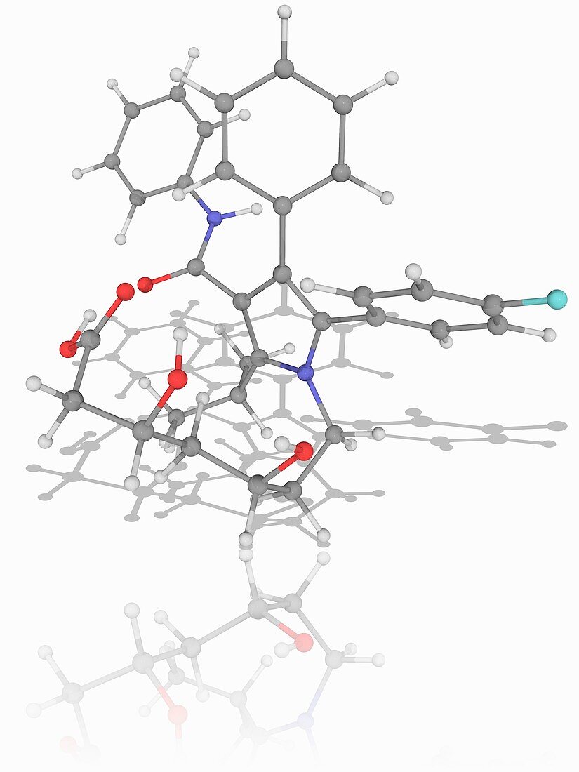 Atorvastatin drug molecule