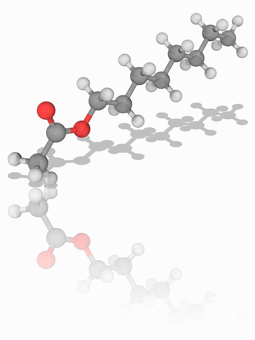 Octyl acetate organic compound molecule
