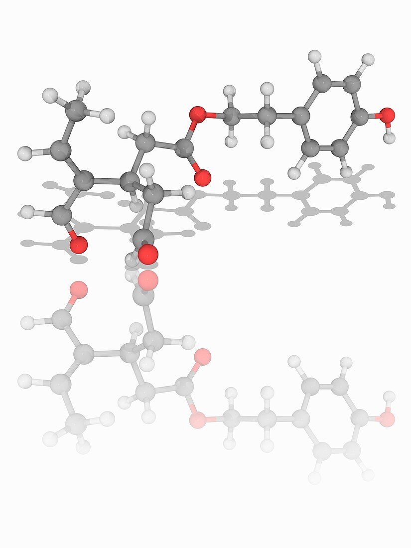 Oleocanthal organic compound molecule