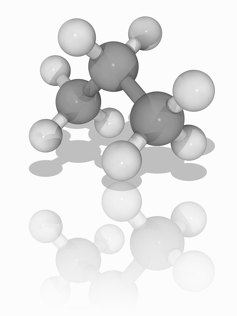 Propane organic compound molecule
