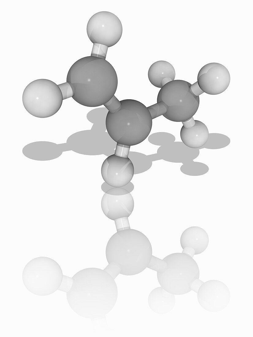 Propene (propylene) organic compound molecule