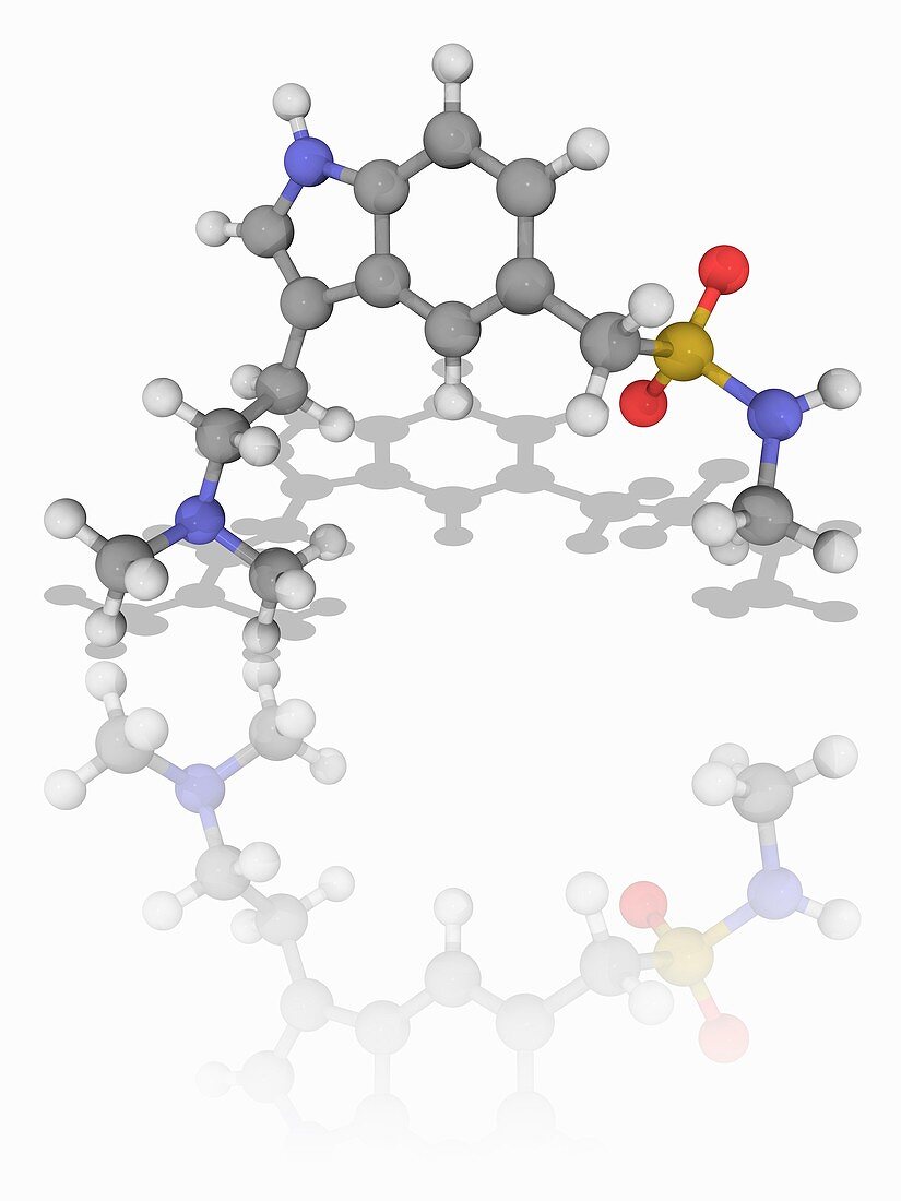 Sumatriptan drug molecule