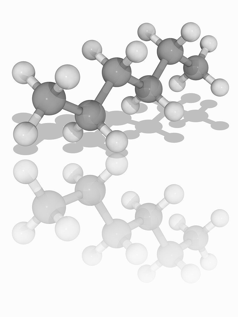 Hexane organic compound molecule