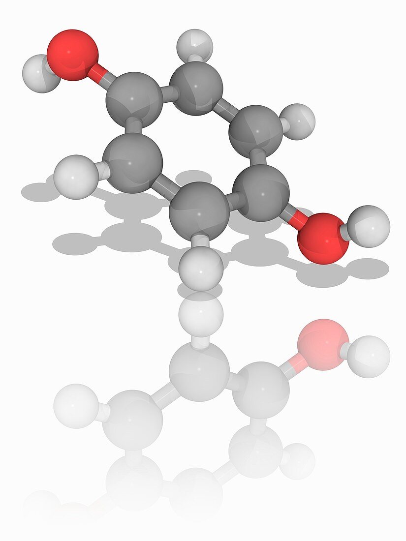 Hydroquinone chemical compound molecule
