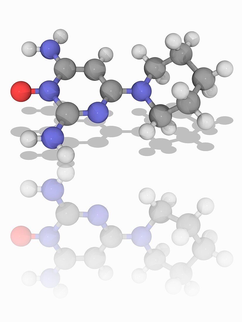 Minoxidil drug molecule