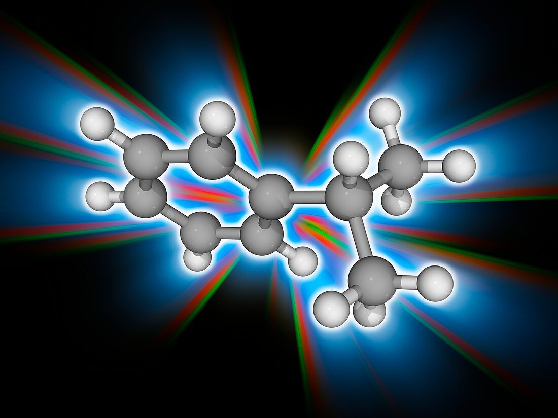 Cumene (isopropylbenzene) molecule