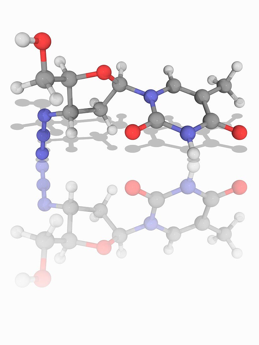 Zidovudine drug molecule