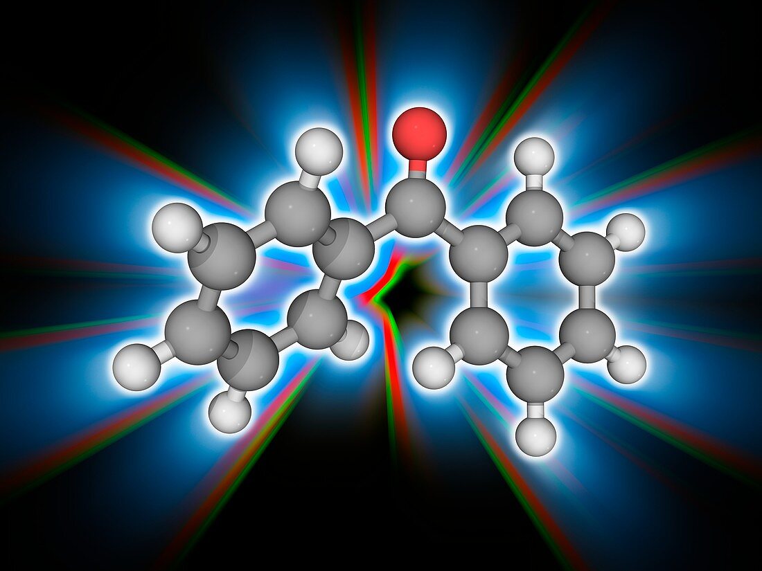 Benzophenone organic compound molecule