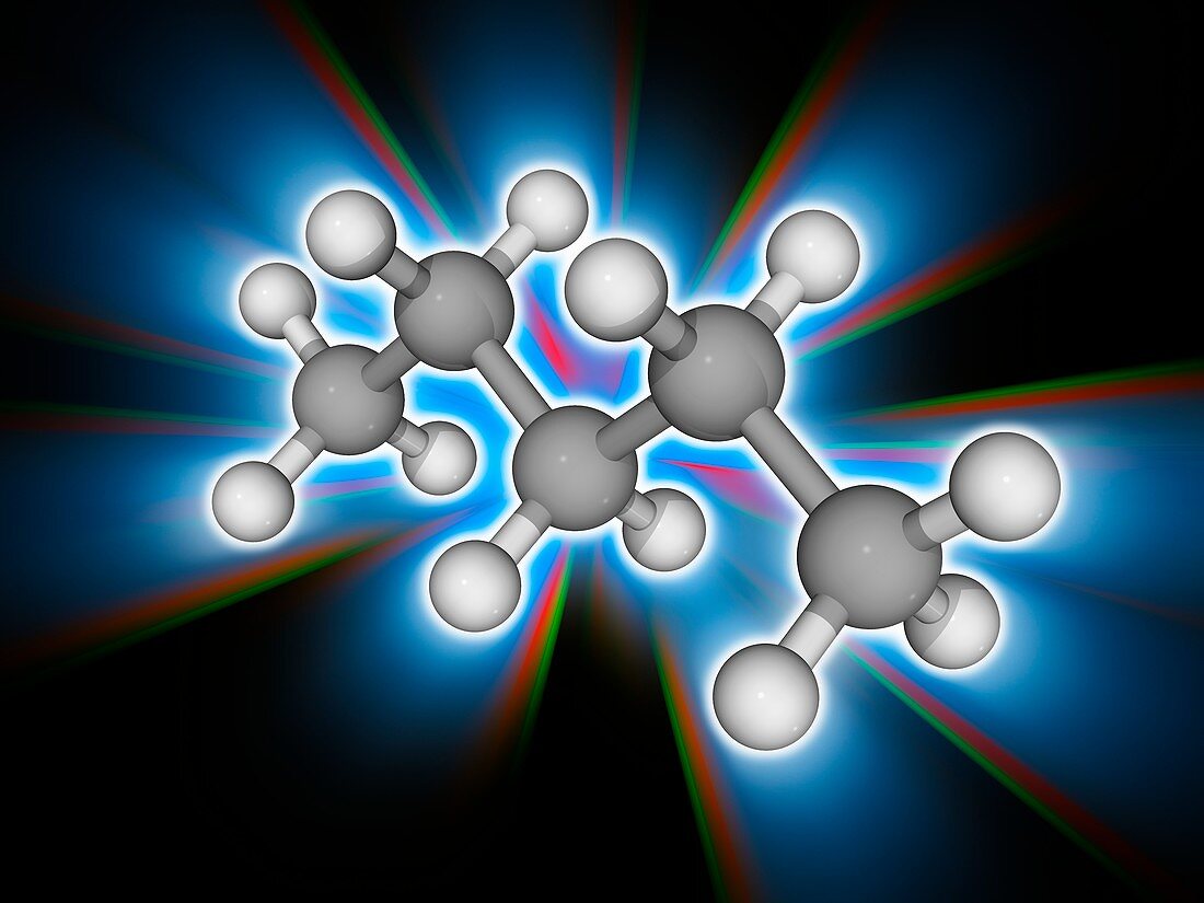 Pentane organic compound molecule