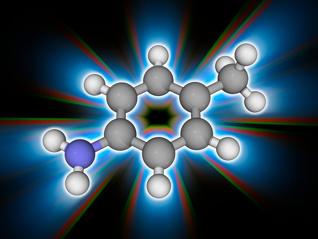 Para-toluidine organic compound molecule