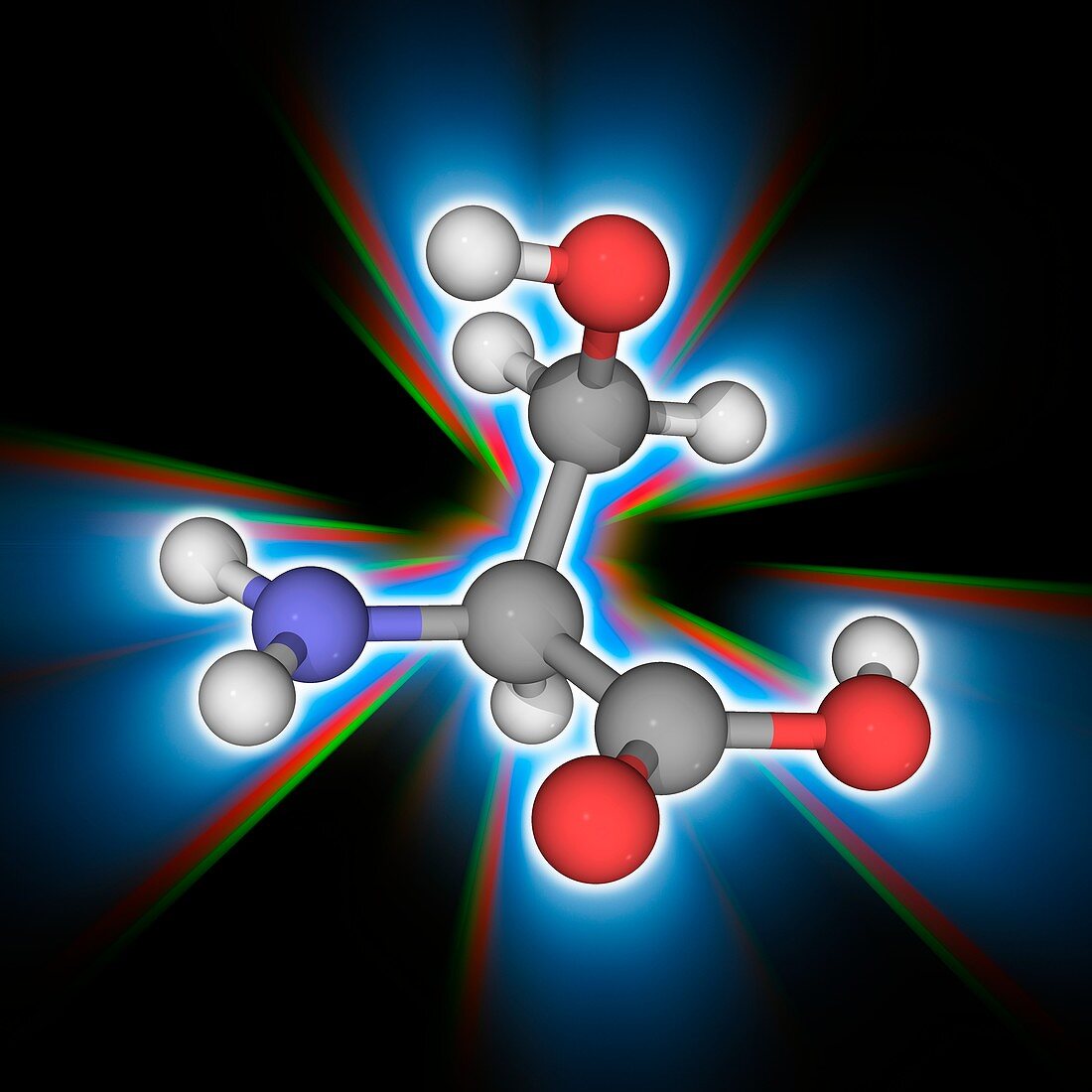 Serine organic compound molecule