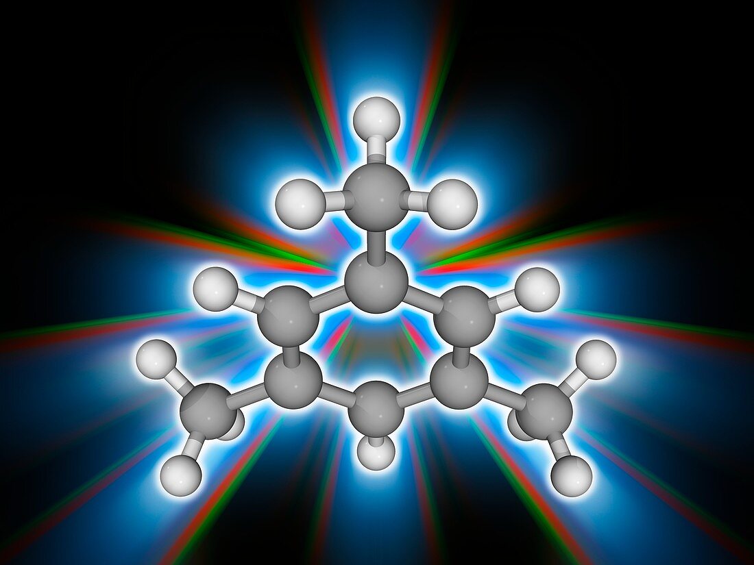 Mesitylene organic compound molecule