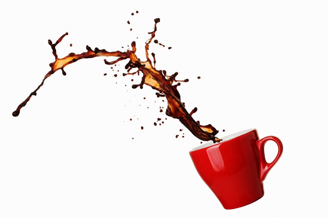 Espressotasse mit Kaffeesplash