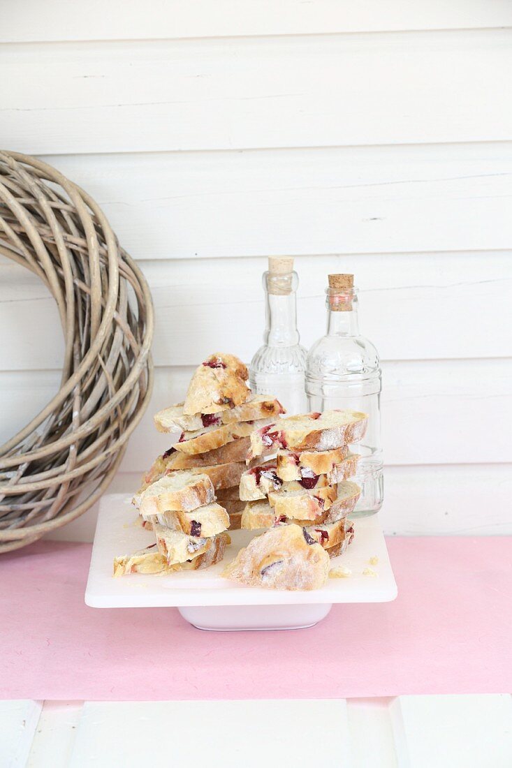 A plum stick with marzipan