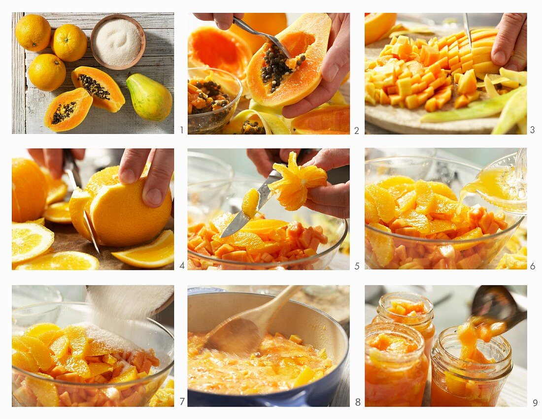 How to make papaya and orange jam