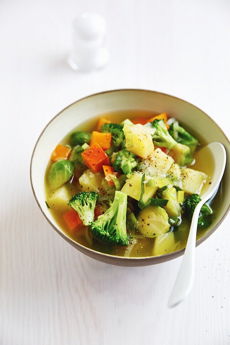 Gemüse-Eintopf mit Hokkaido und Brokkoli