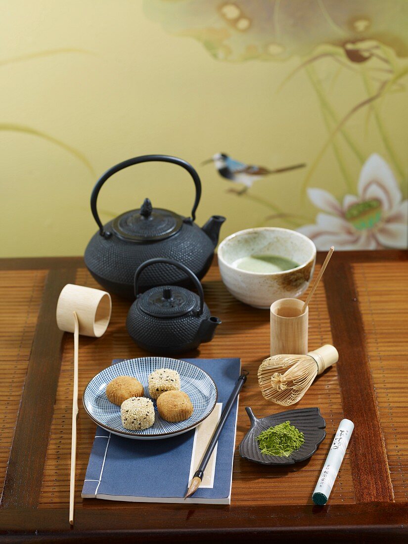 Matcha tea and mochi (Japan)