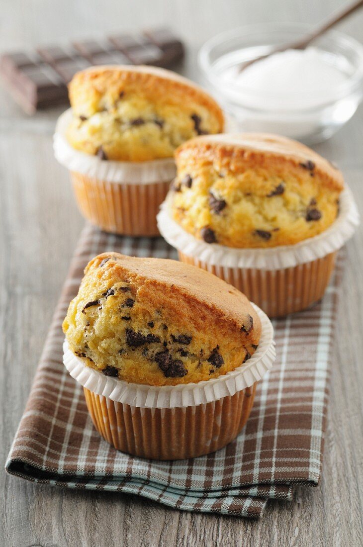 Muffins mit Schokoladenstückchen