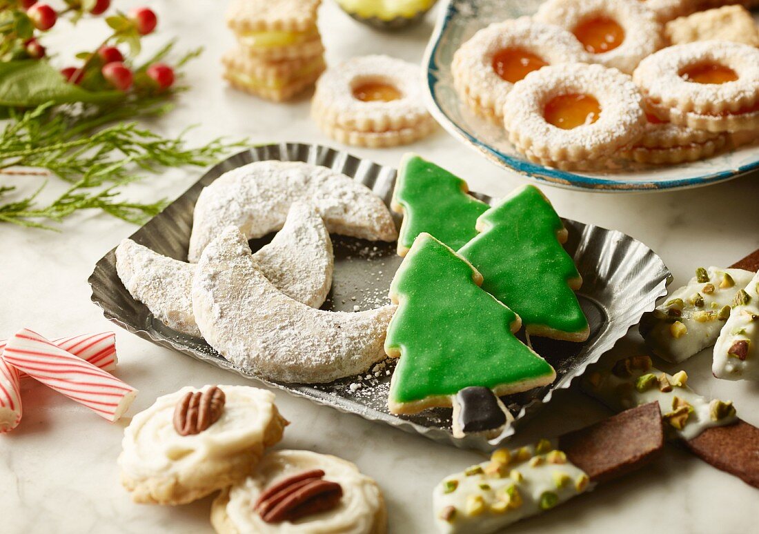 Verschiedene Weihnachtsplätzchen