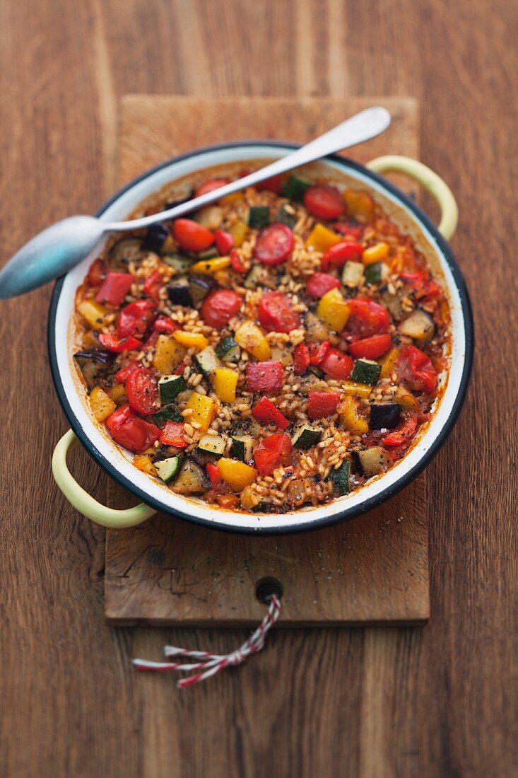 Vegetable paella