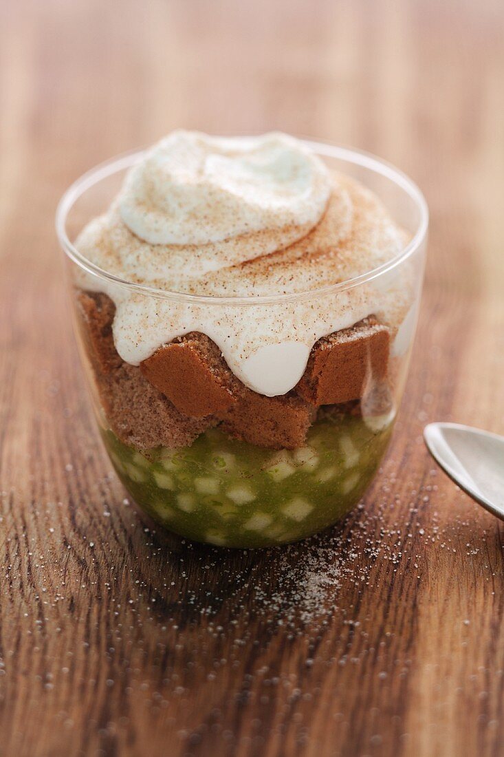 Green apple trifle