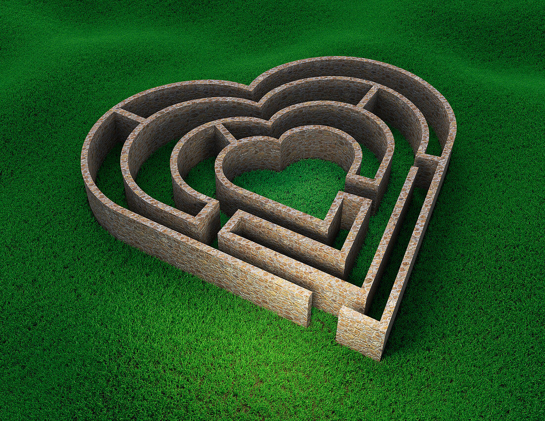 Heart shaped maze