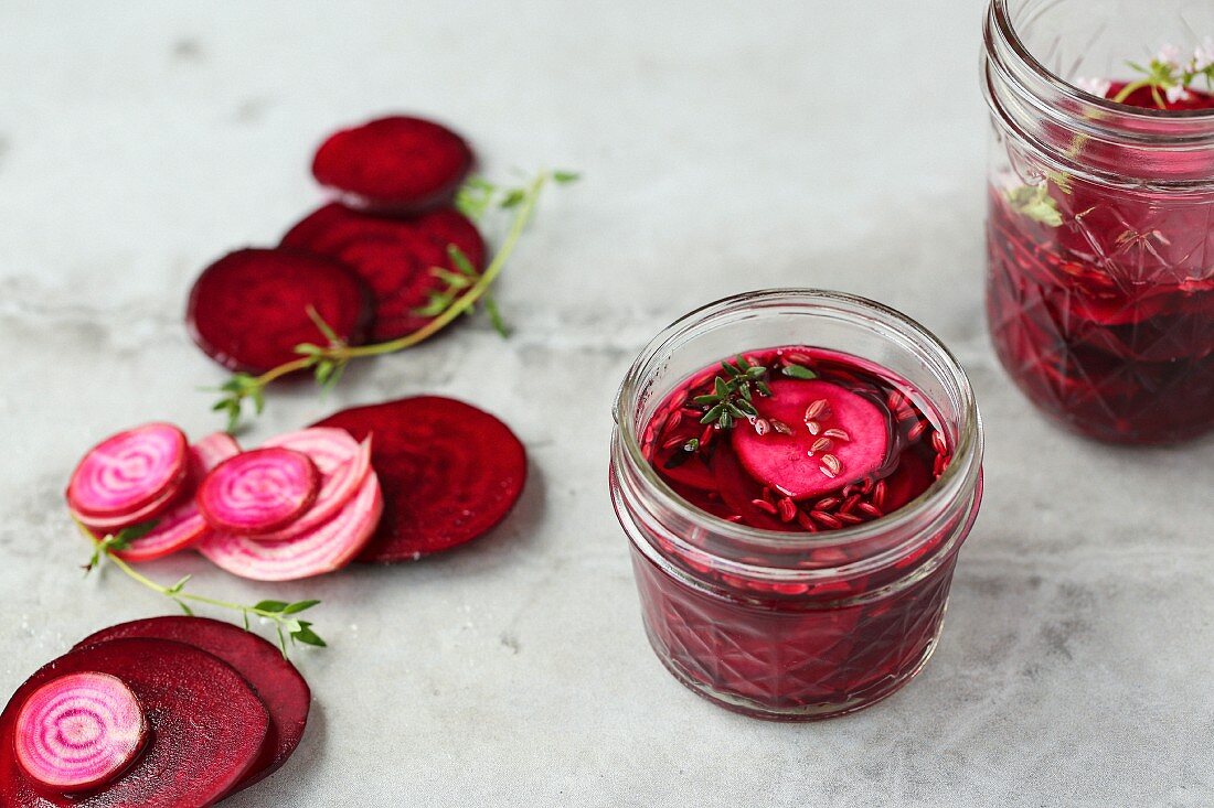 Homemade Pickled Egyptian Flat Beetroot