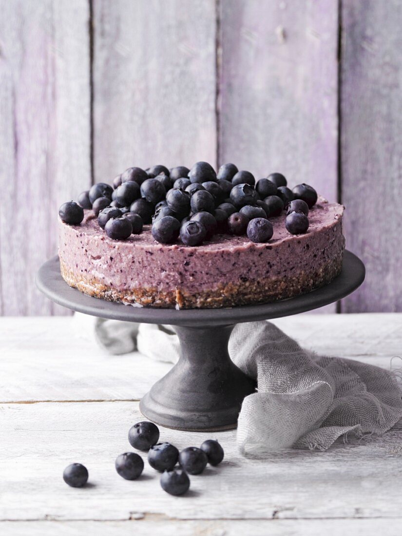 Blueberry and cashew cake