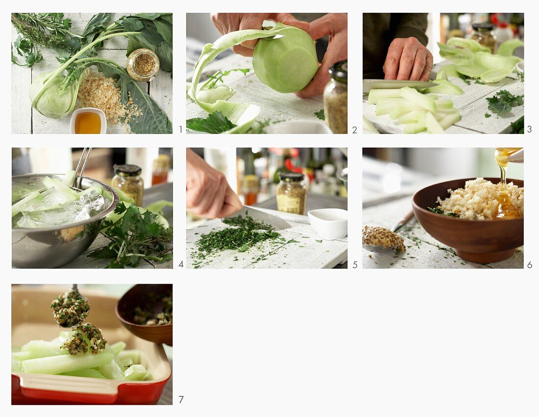 How to prepare baked kohlrabi