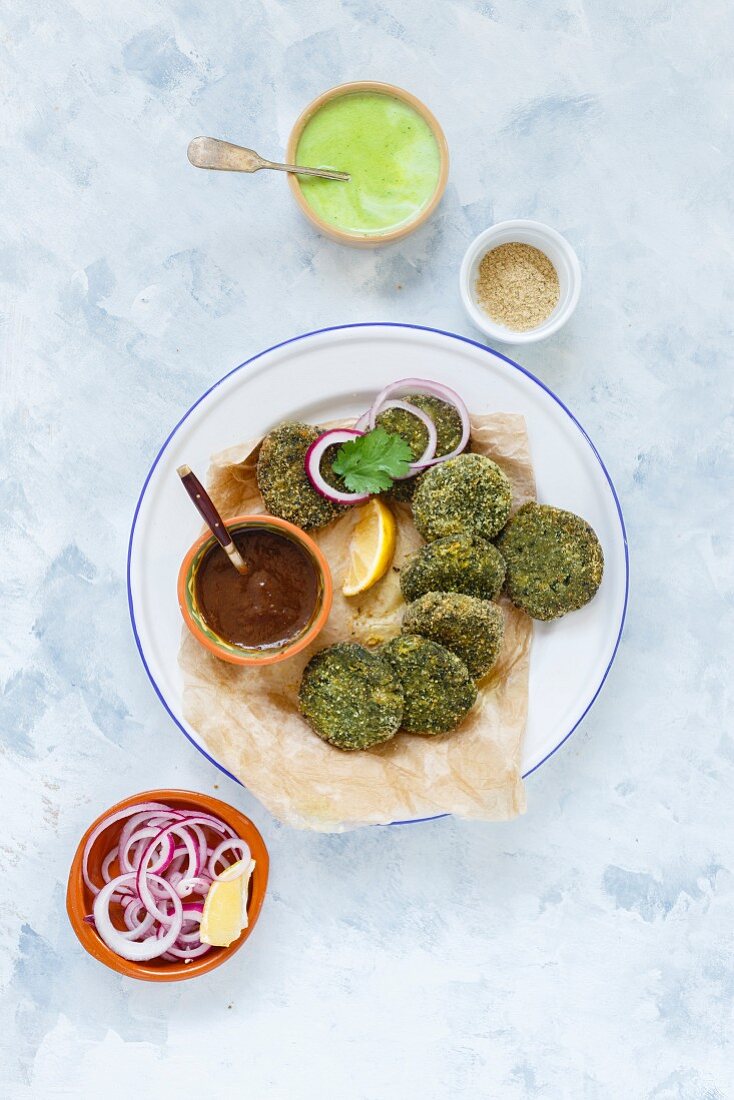 Hara Bhara Kebab (Spinat-Patties, Indien)