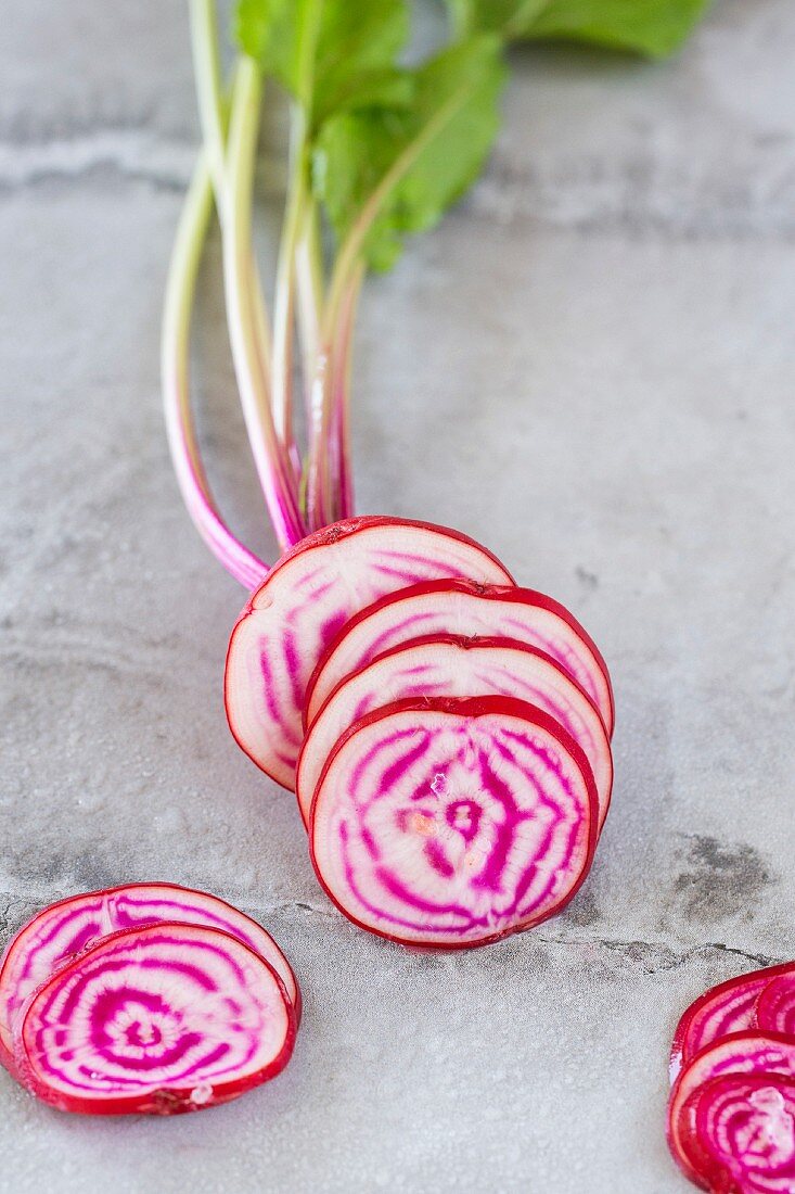 Sliced Chioggria Beetroot