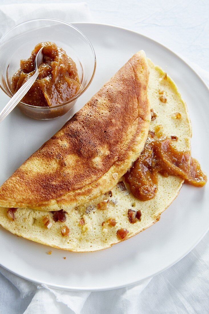 Date omelette with fig honey (diet)