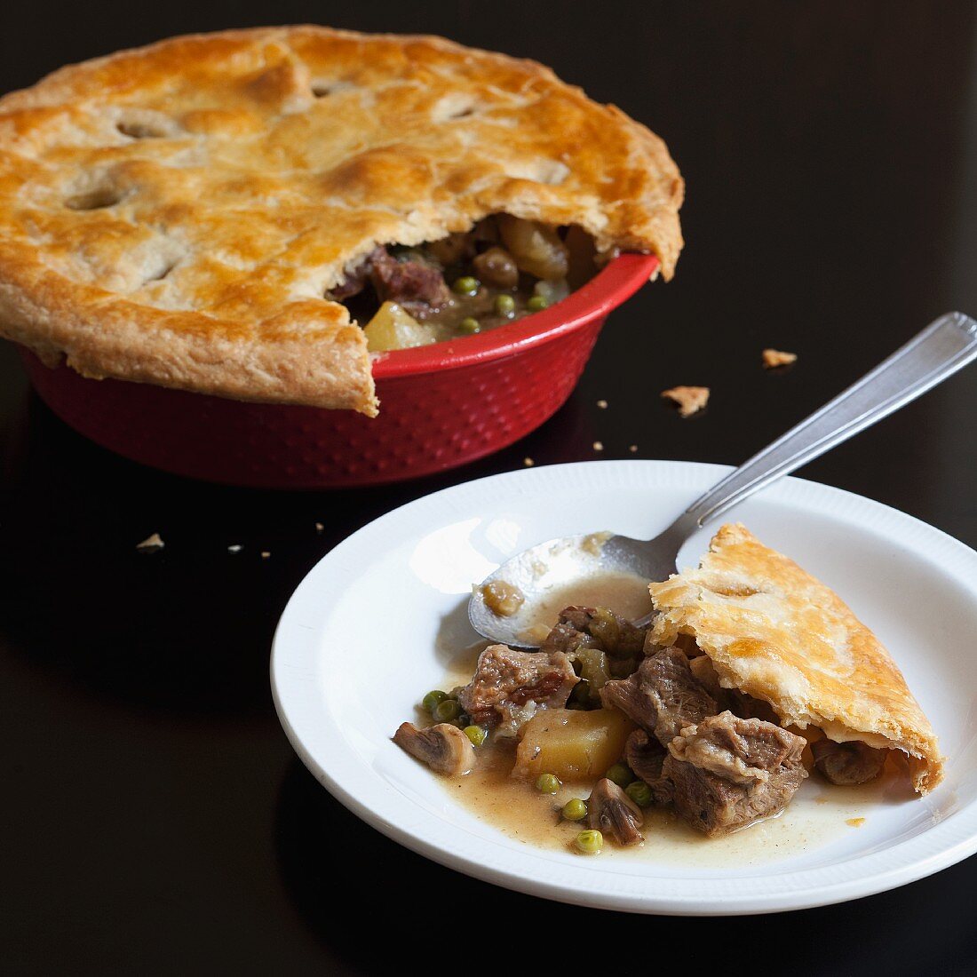 Pot pie with veal